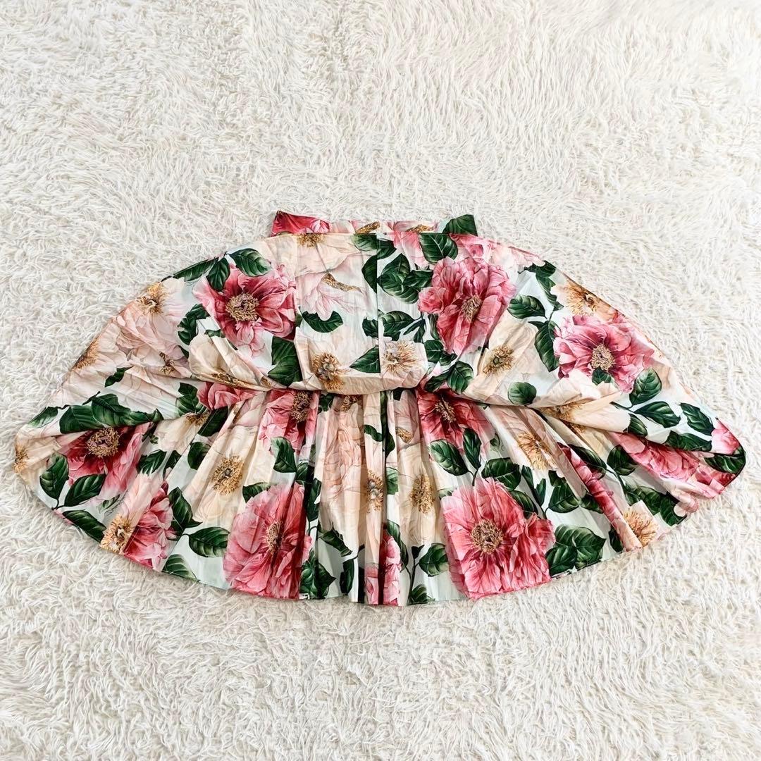 DOLCE&GABBANA　フローラル　ミディ丈　フレアスカート　花柄　42