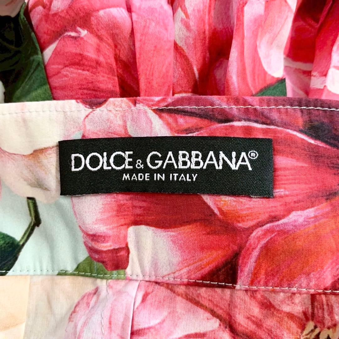 DOLCE&GABBANA　フローラル　ミディ丈　フレアスカート　花柄　42
