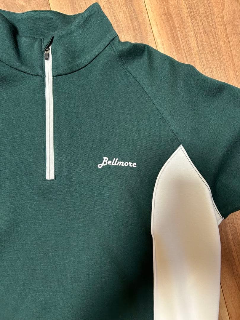 希少品　Bellmore ハーフジップトレーナー グリーン　Mサイズ　ベルモア