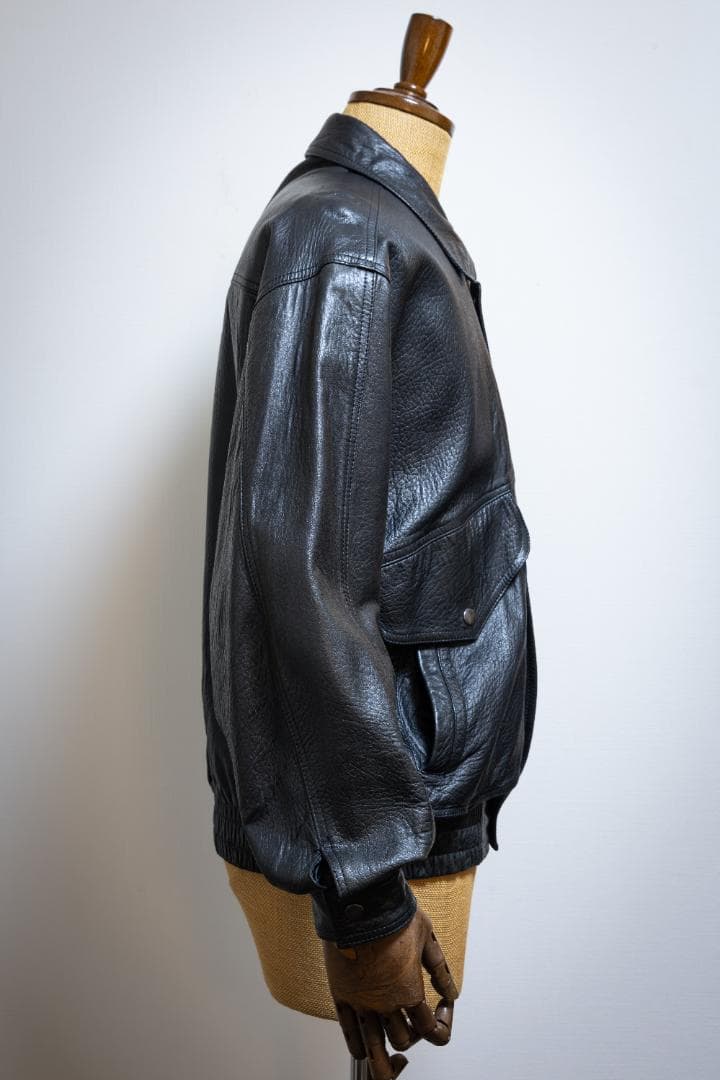 美品日本製THREE GOLD スイングトップレザージャケットヴィンテージ