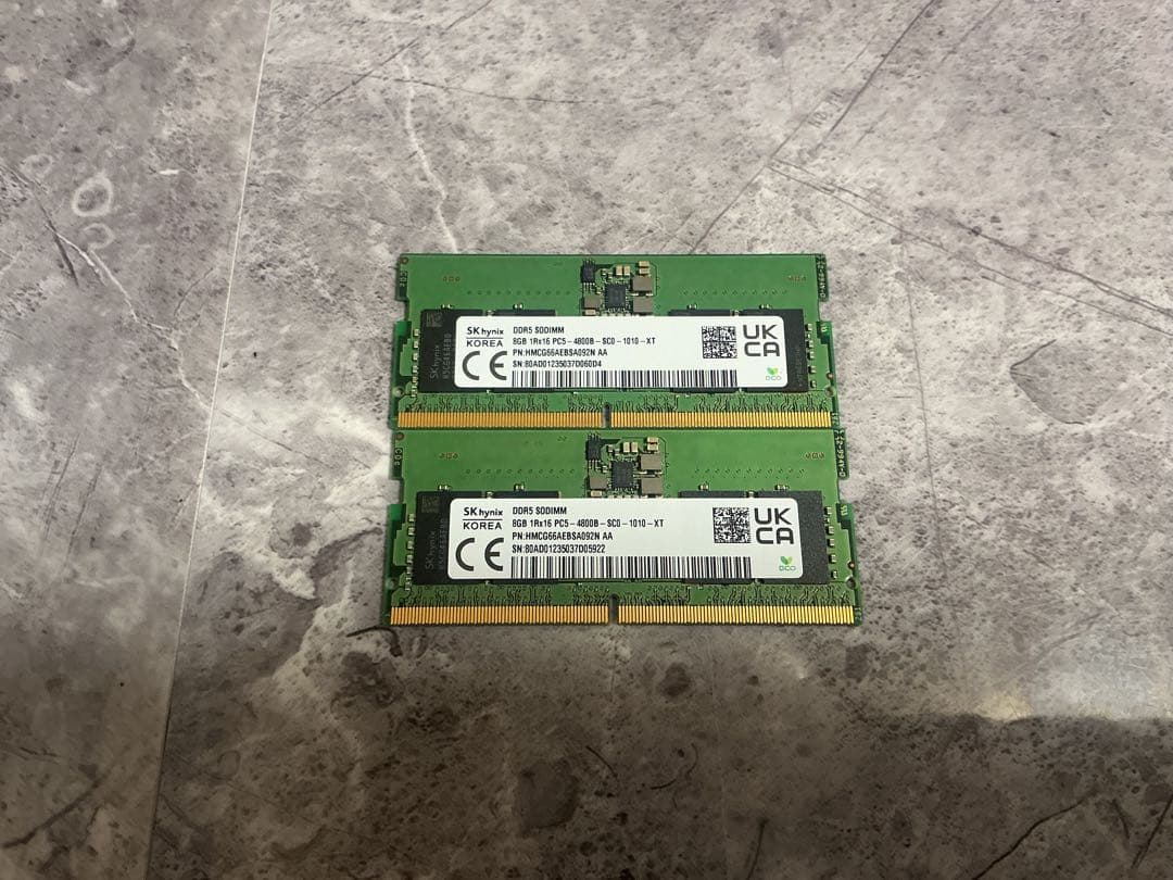 SK hynix DDR5 4800 SODIMM 8GB×2 メモリ未使用品