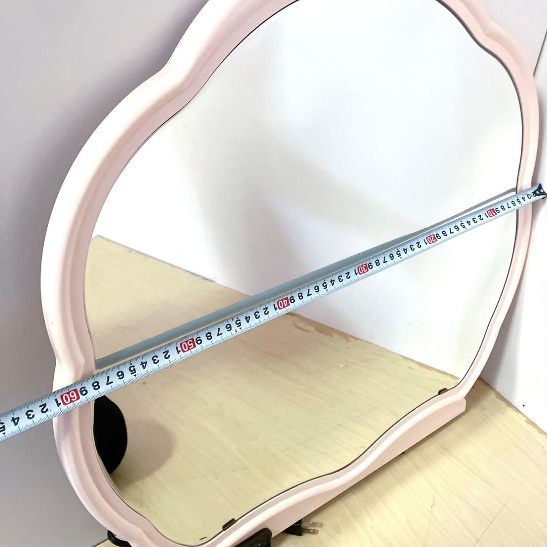 アンティーク調　ロココ調　ドレッサー　コンソール　ピンク　電源付き