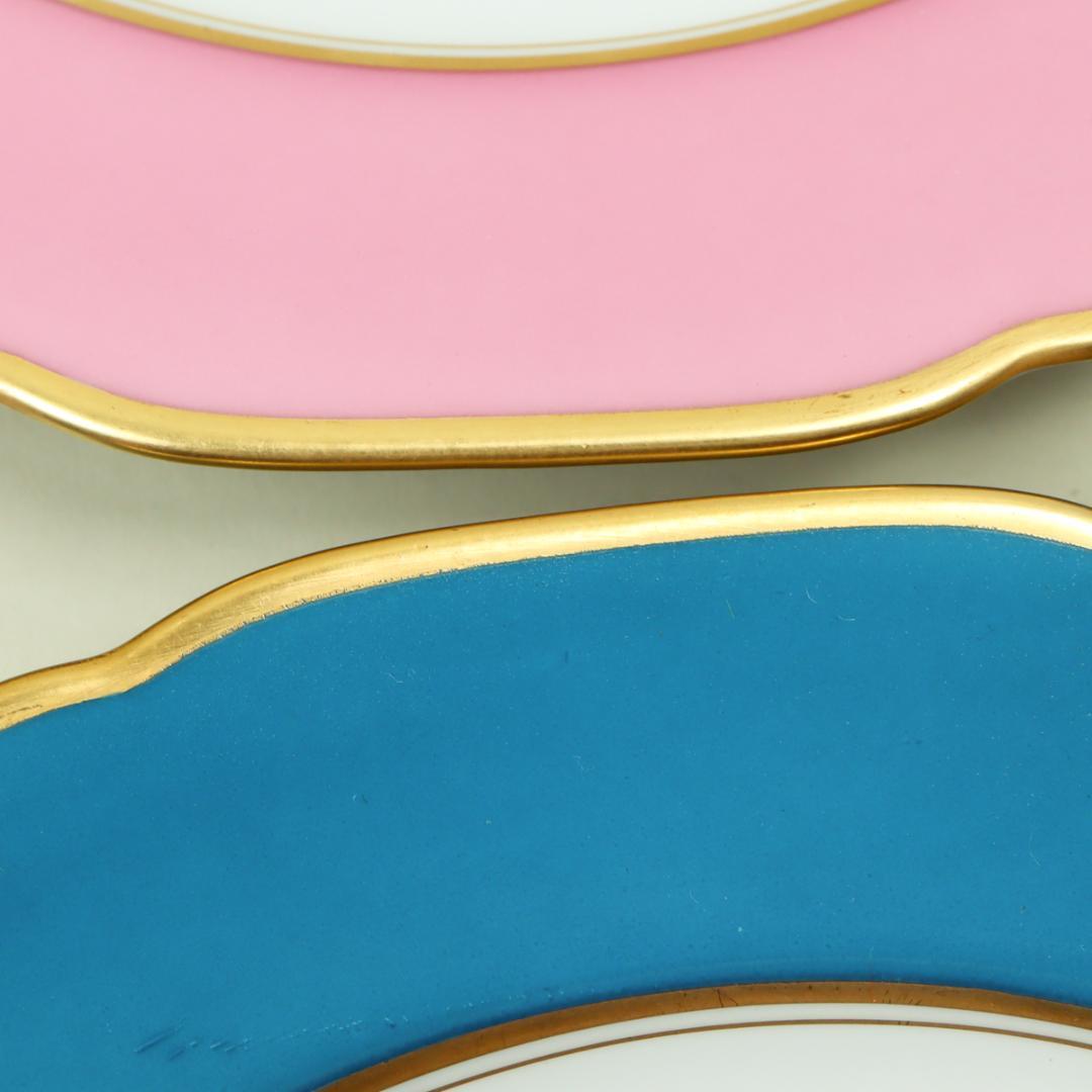 オールドノリタケ 手描き色図変りプレートセット 6枚 22cm