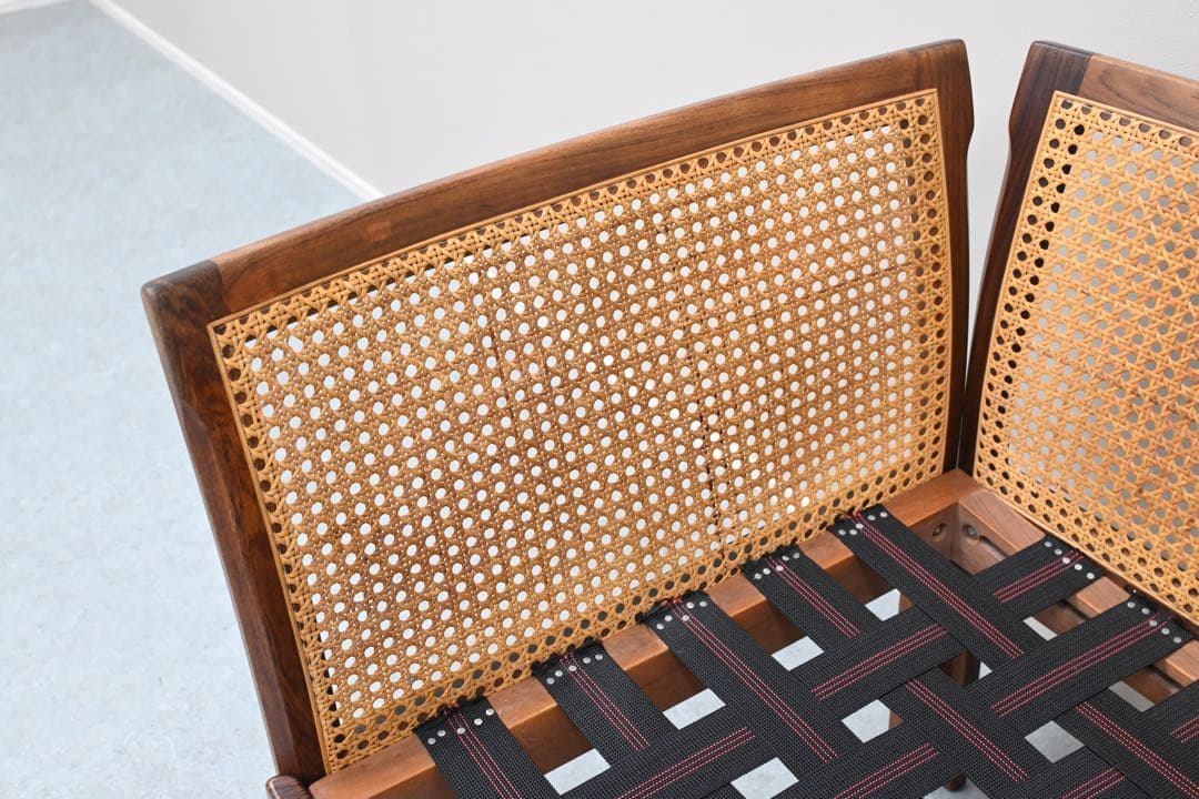 【希少品】C.F.C Silkeborg社製 アームチェア 籐張 ローズウッド