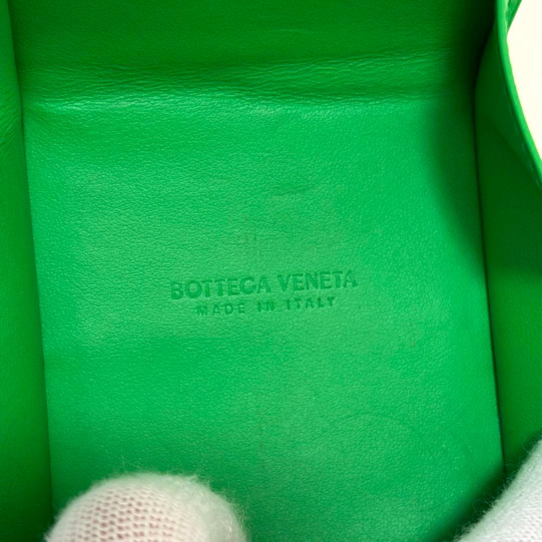 【現行】RFID ボッテガヴェネタ ケース カセット レザー 緑 小銭入