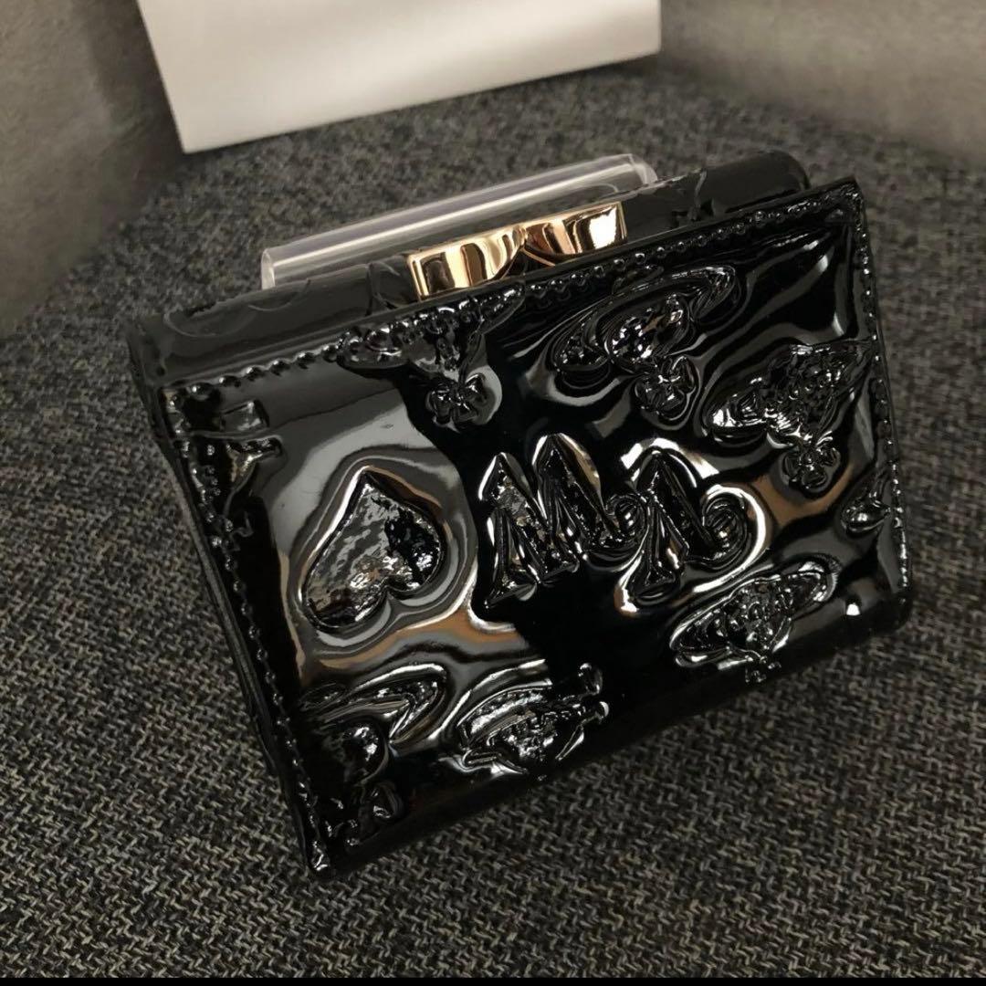 Vivienne Westwood 三つ折り財布　エナメル　黒