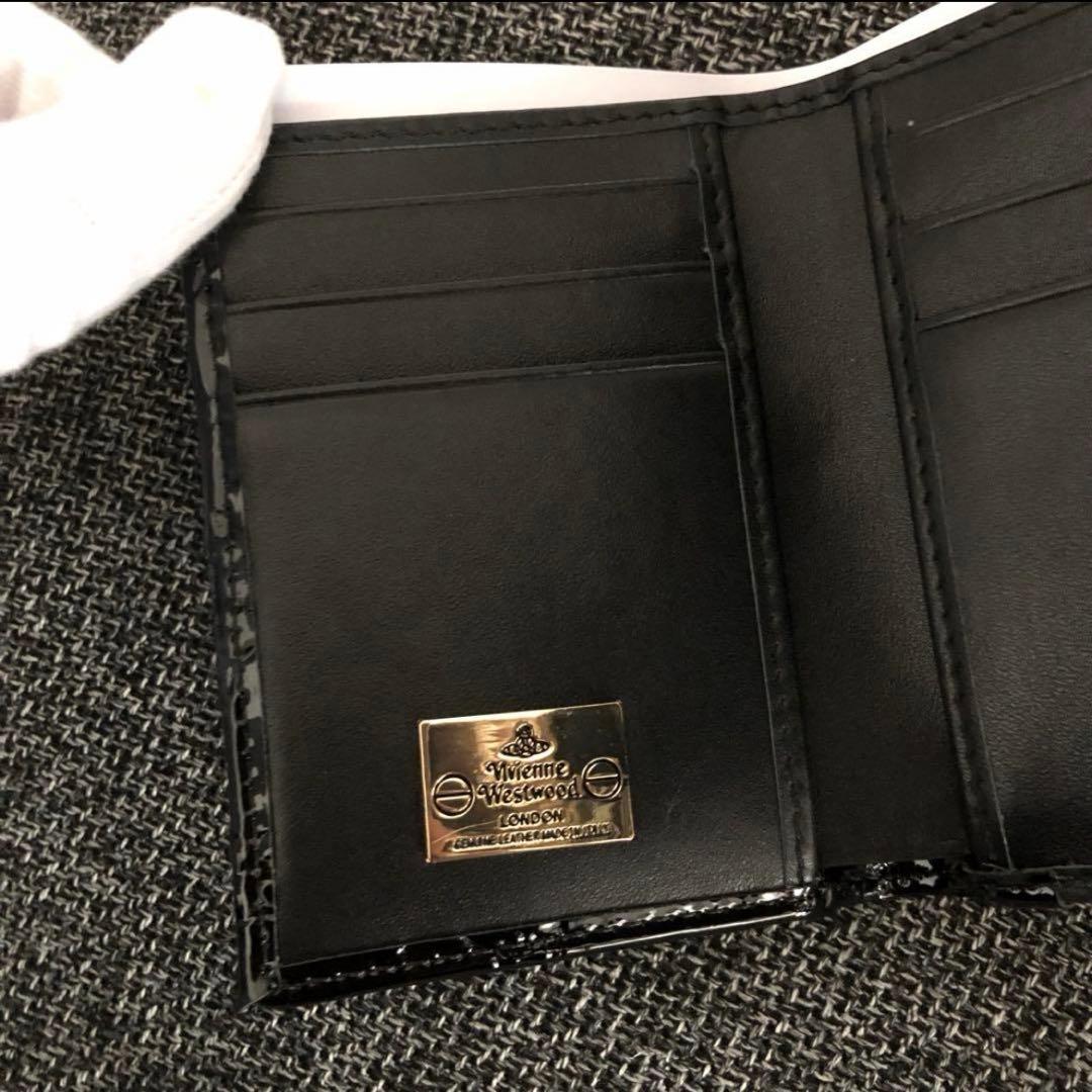 Vivienne Westwood 三つ折り財布　エナメル　黒