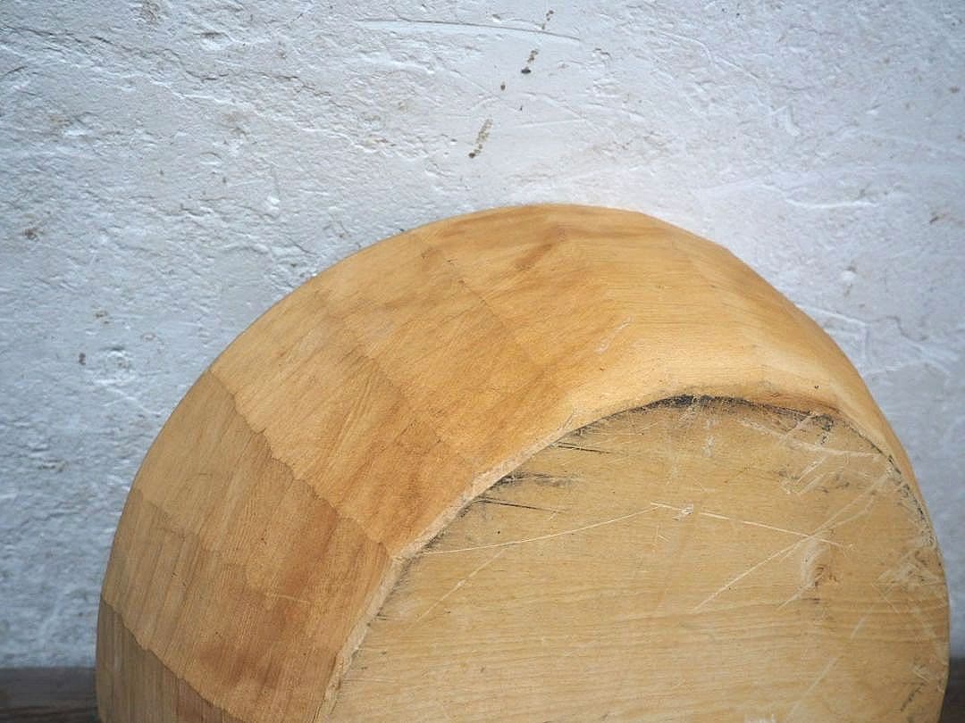 1395 状態の良いこね鉢　捏ね鉢　蕎麦打ち　うどん　古道具　木皿　ボウル　そば