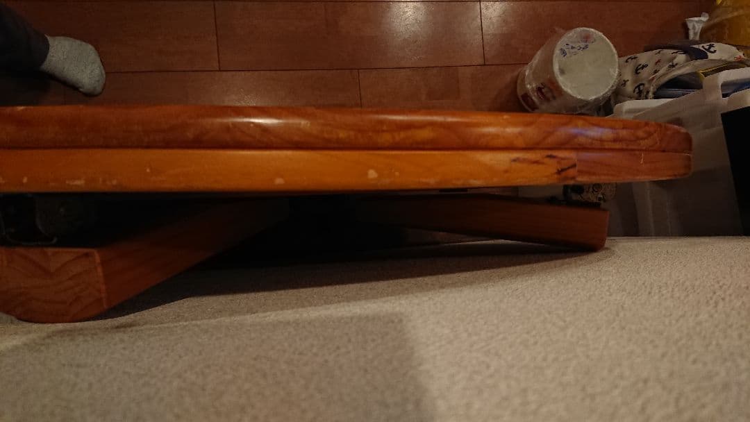 八幡産業 丸テーブル 木製 900mm × 900mm × 320mm レトロ