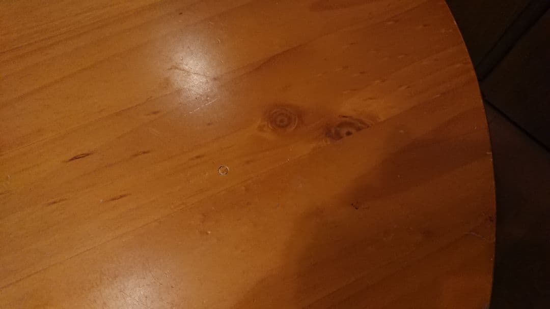 八幡産業 丸テーブル 木製 900mm × 900mm × 320mm レトロ