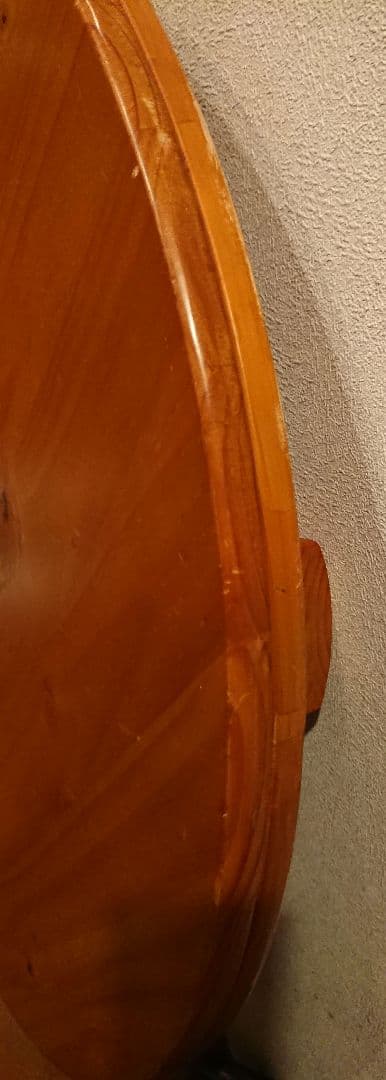 八幡産業 丸テーブル 木製 900mm × 900mm × 320mm レトロ