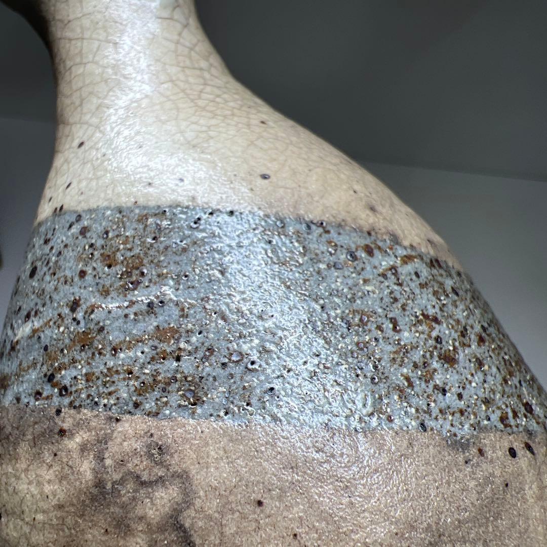 古代　鶏龍山　徳利　木箱付　高さ15.7㎝　東Y7-1226☆2Fトヒコ