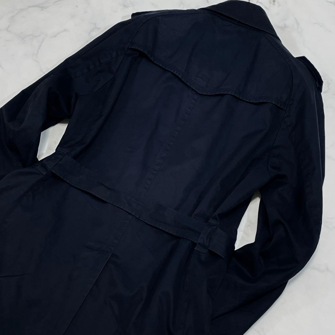 バーバリーブラックレーベル トレンチコート ノバチェック ベルト 黒 Lサイズ