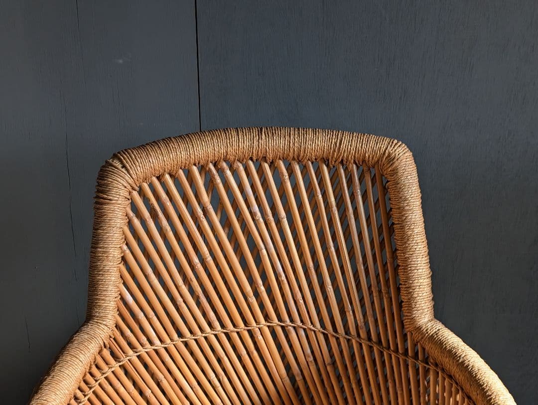 ラタン　籐　アームチェア　スツール　リゾート　バリ島　アジアン　YZ