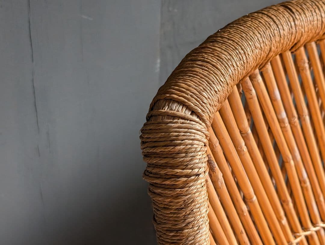 ラタン　籐　アームチェア　スツール　リゾート　バリ島　アジアン　YZ