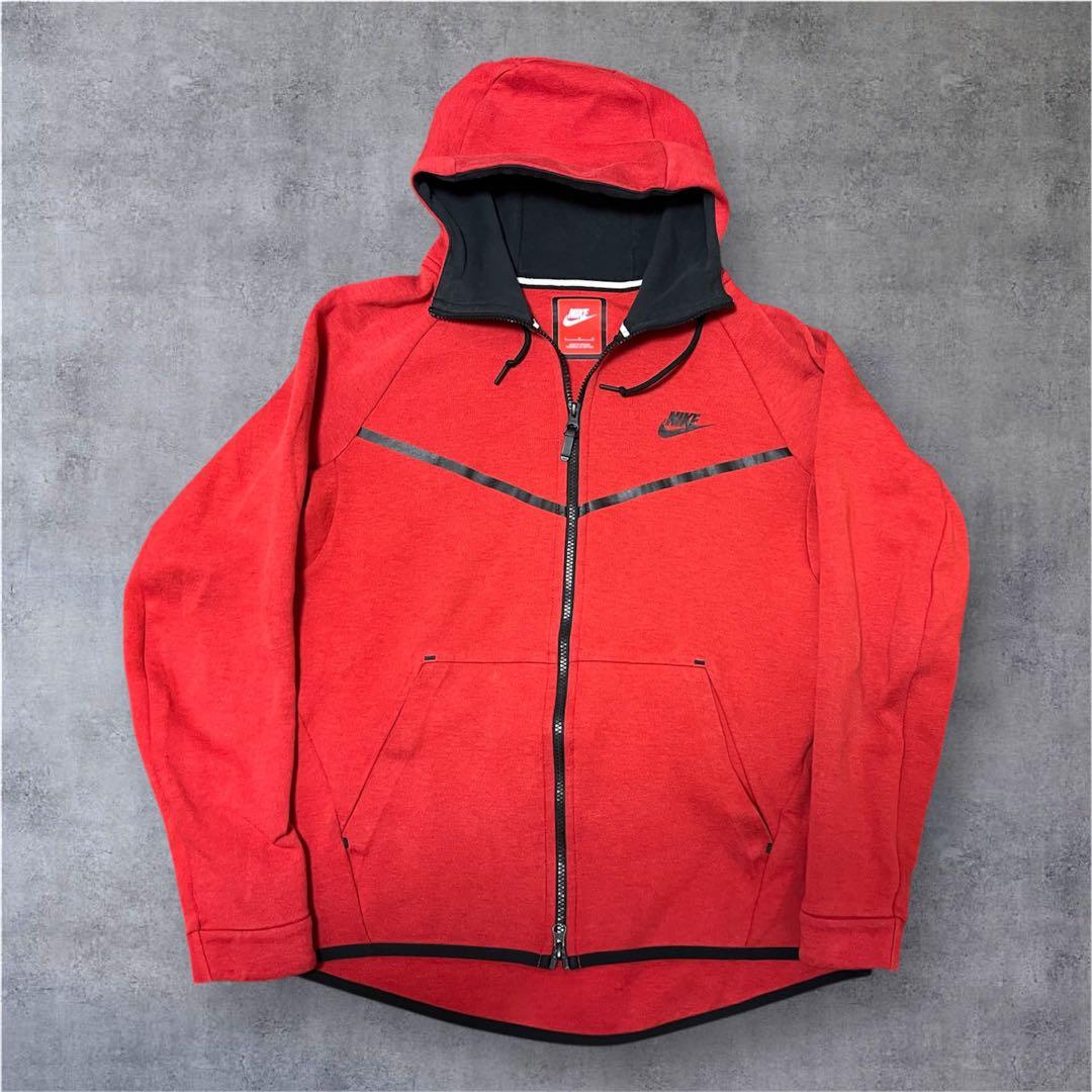 テックフリース　レッド　廃盤品　パーカー