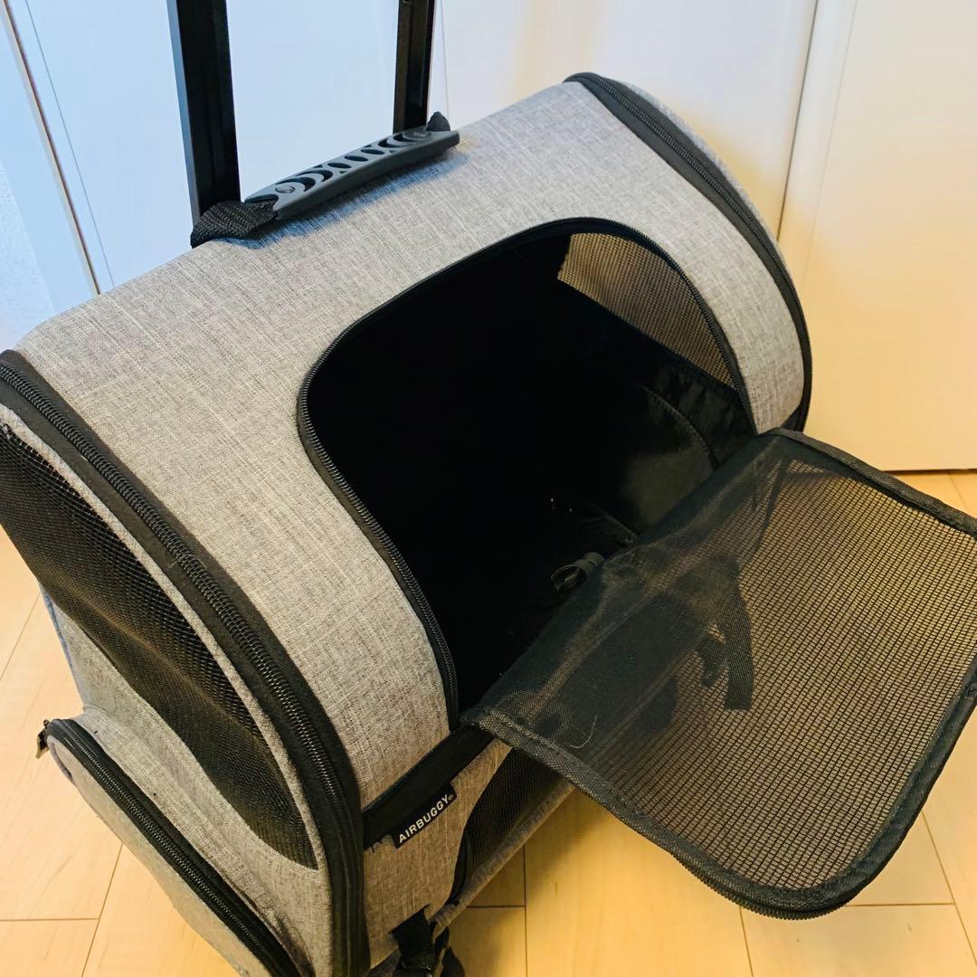AIRBUGGY キャリーバッグ グレー　キャスター付き　かご　クレート　カート