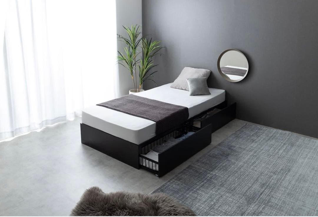 Stock 引出し収納ベッド(ボンネルマットレス付き)