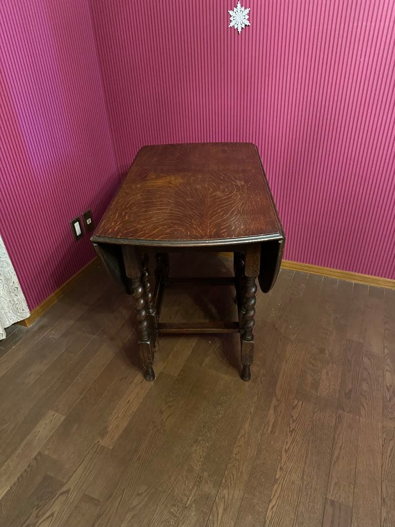 ぽこ　英国アンティークゲートレッグテーブル　バタフライテーブル　オーバル