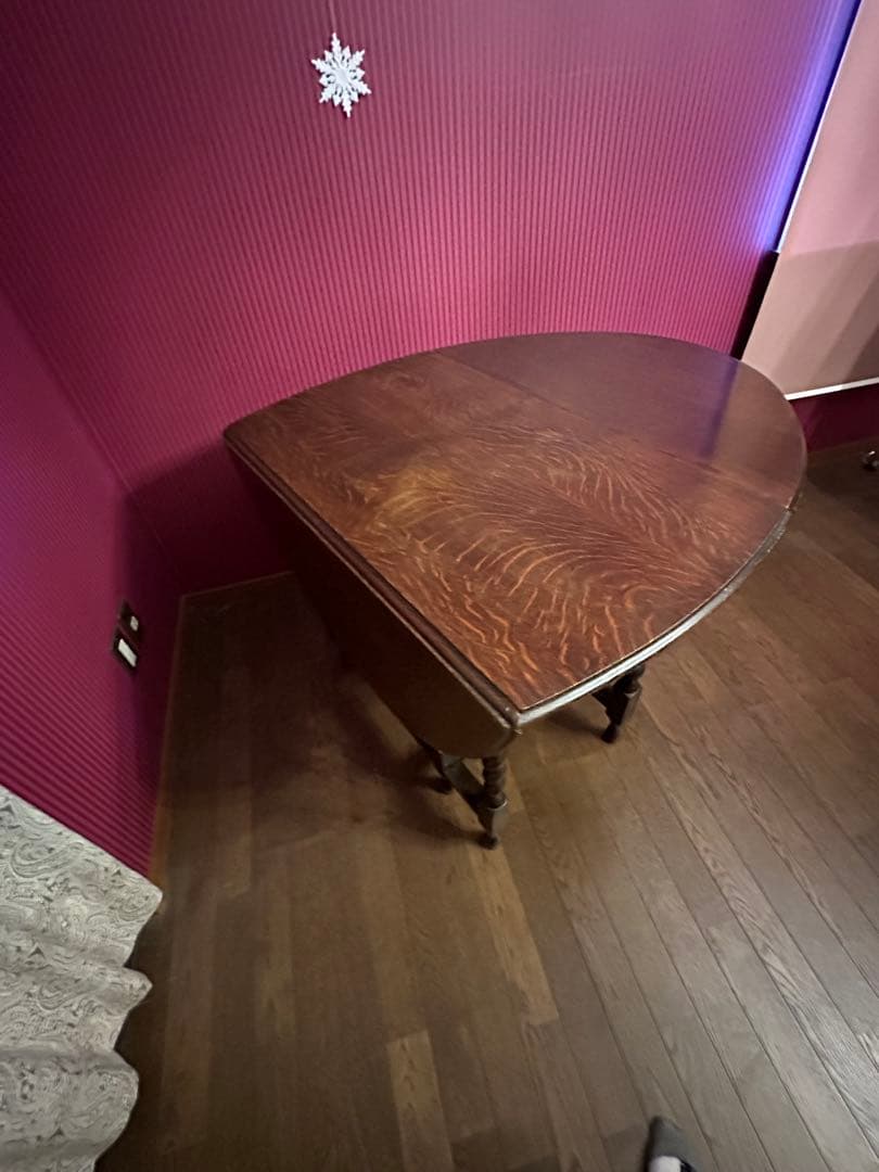 ぽこ　英国アンティークゲートレッグテーブル　バタフライテーブル　オーバル