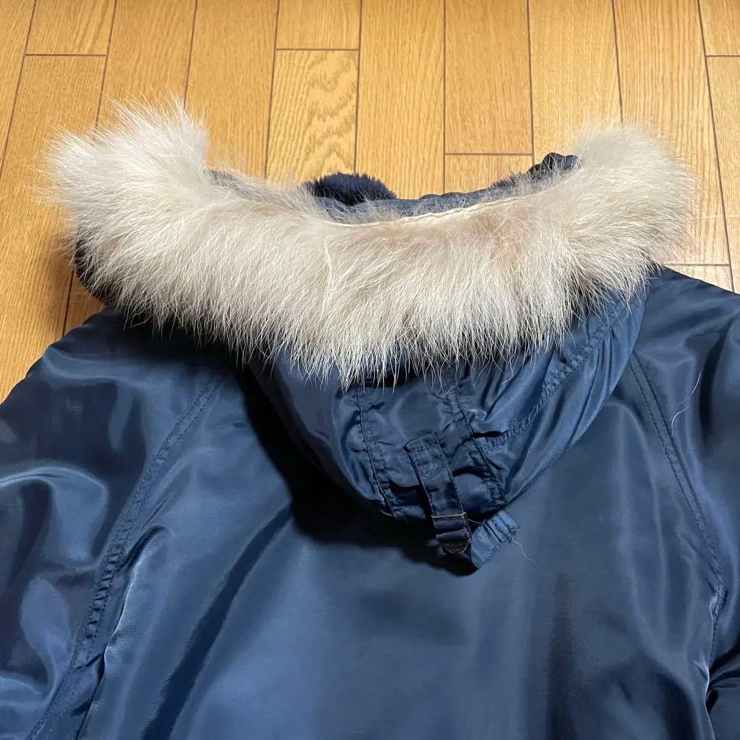 【ホッペタロマン】N-3B HOUSTON　M　ネイビー系　リフレクター付