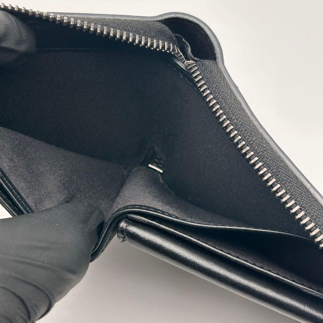 ✨極美品✨ JIMMY CHOO ジミーチュウ 二つ折り財布 ブラック 希少性大