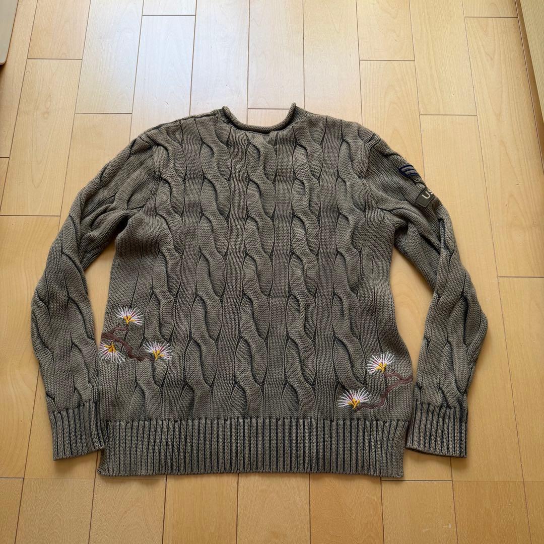 ラルフローレン 刺繍コットンニット