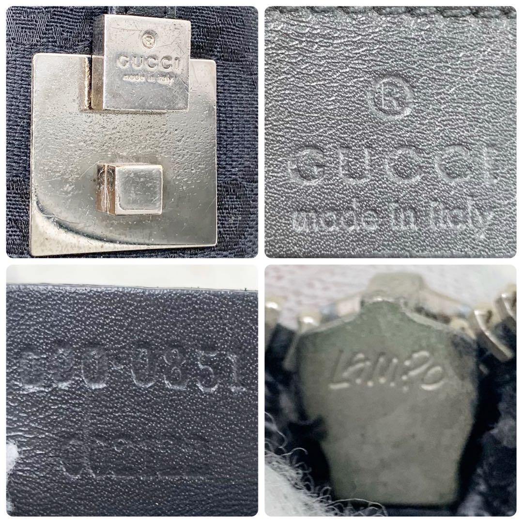 【✨美品✨】 GUCCI ミニボストンバッグ シェリーライン GG柄 ブラック