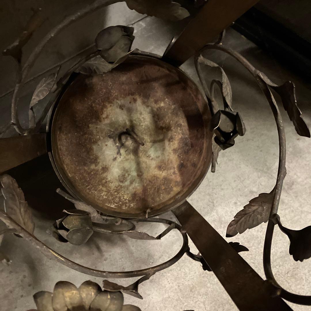 アンティーク 花柄傘立て アンブレラスタンド ヴィンテージ 鉄 ブラウン系色