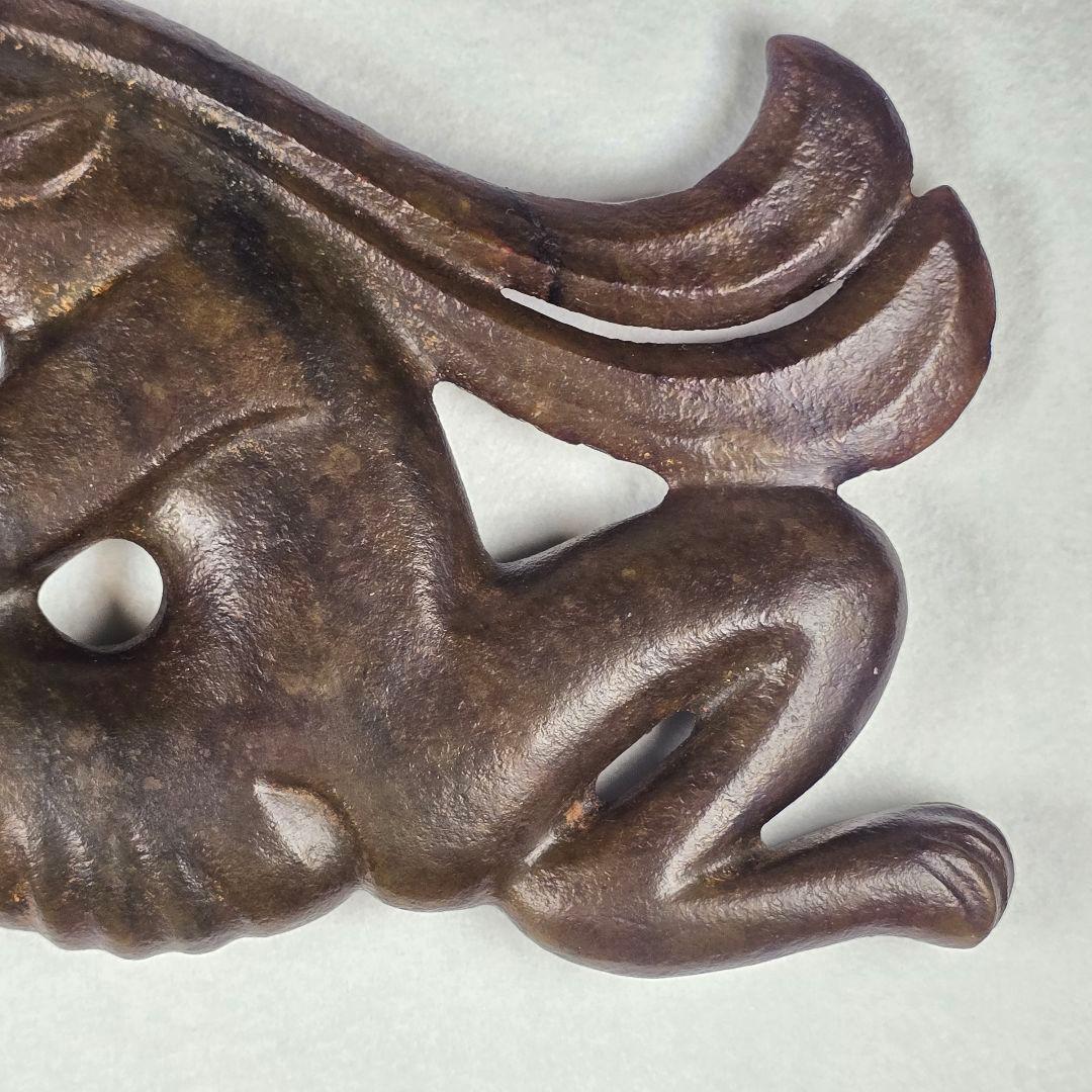 大型祭祀器 上古石器 河磨玉 紅山文化 太陽神追日像 霊の媒介 巫観石器 置物