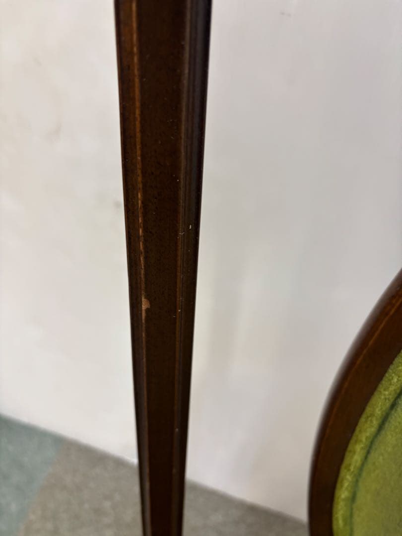 ① ヴィンテージチェア　ナガノインテリア　ベロアチェア　２脚セット