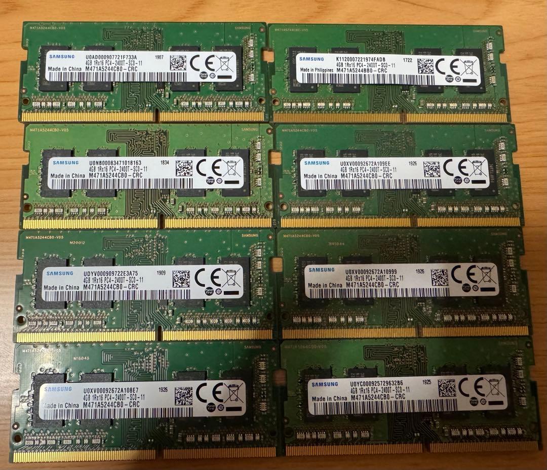 4GB DDR4 メモリ8枚セット