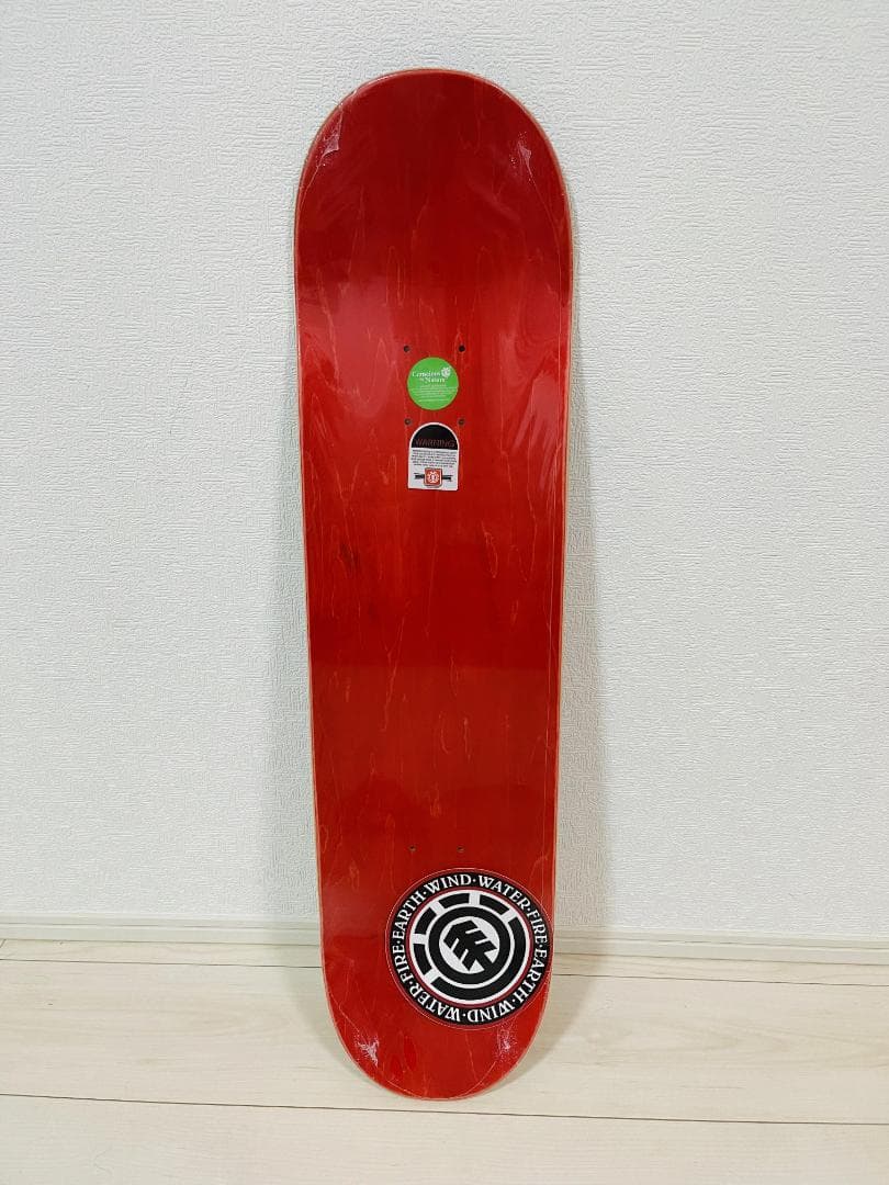 台湾製無地黒デッキテープ付き エレメント　ELEMENT スケボー　8.0デッキ