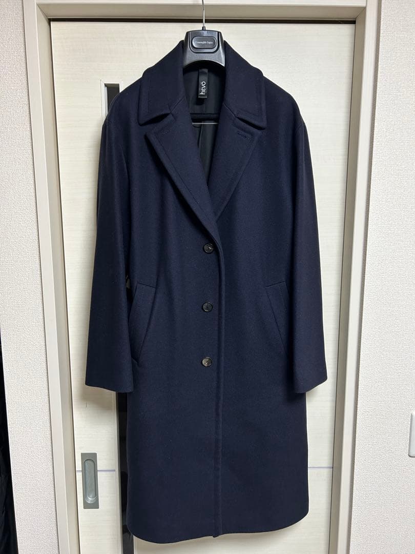 hevo ネイビー チェスターコート　50
