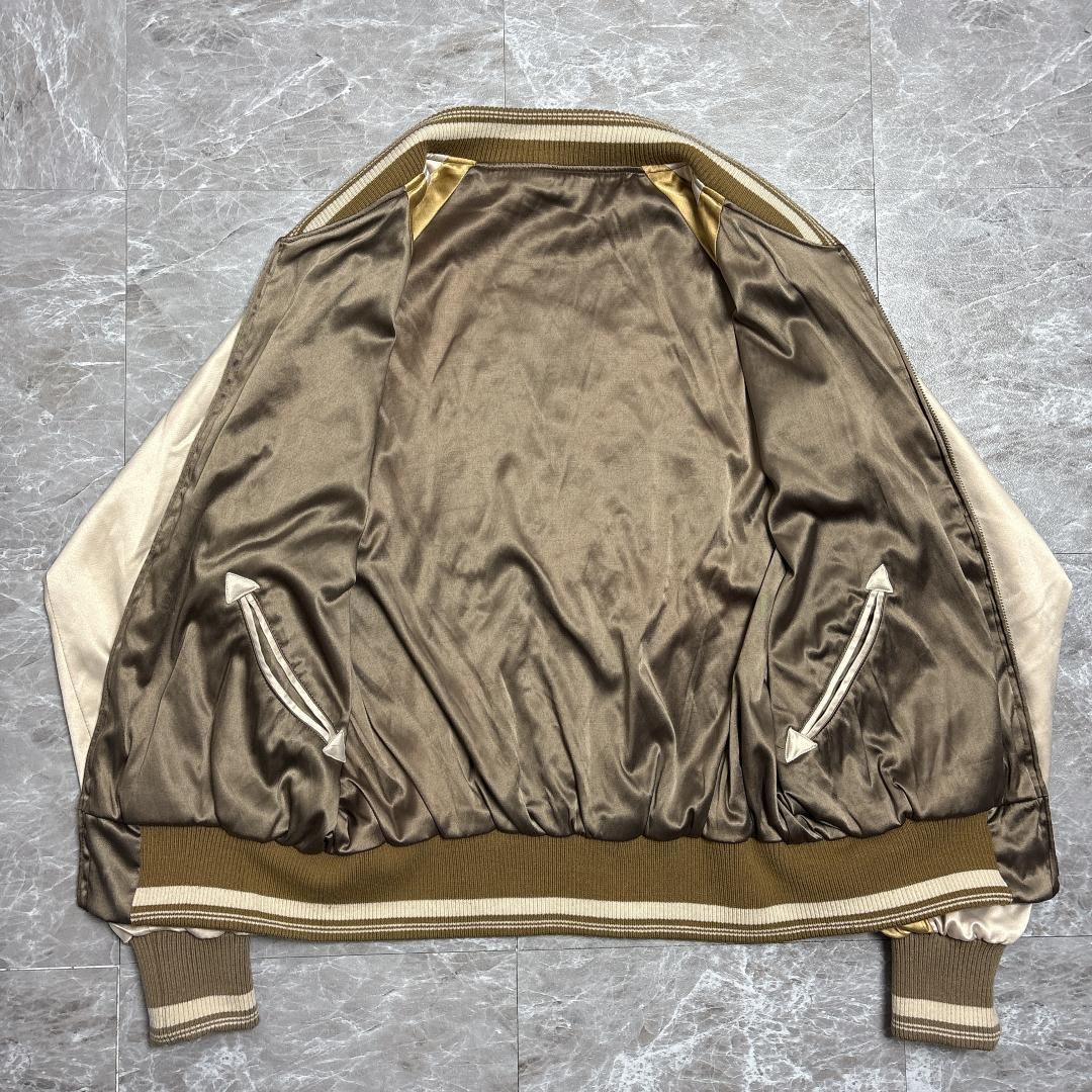 希少 goa インディアン スカジャン リバーシブル サテン フリー イーグル