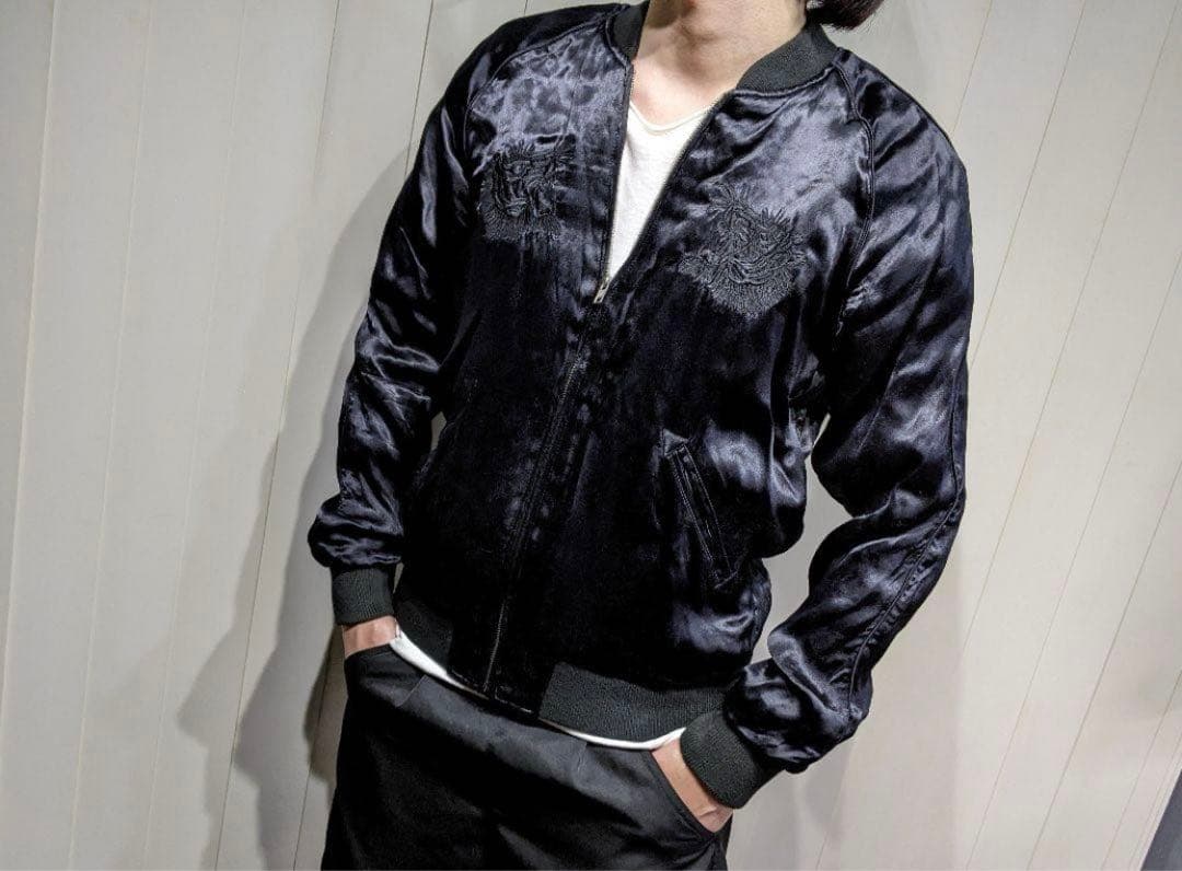 WJK 刺繍 リバーシブル スカジャン