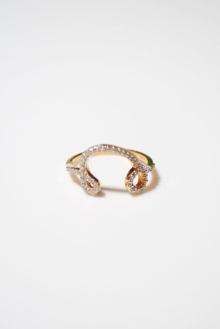 odul　モアサナイトDRAWING RING　ゴールド