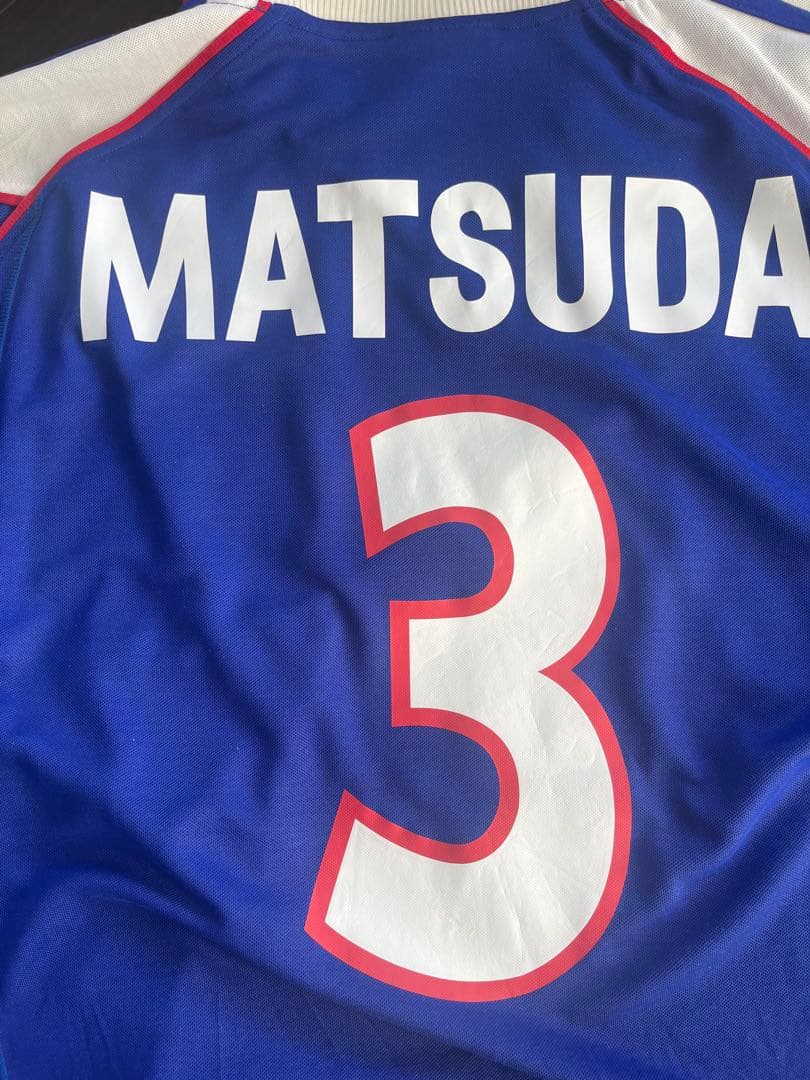 【美品】2001年　日本代表　松田直樹　選手仕様ユニフォーム　サイズO 長袖