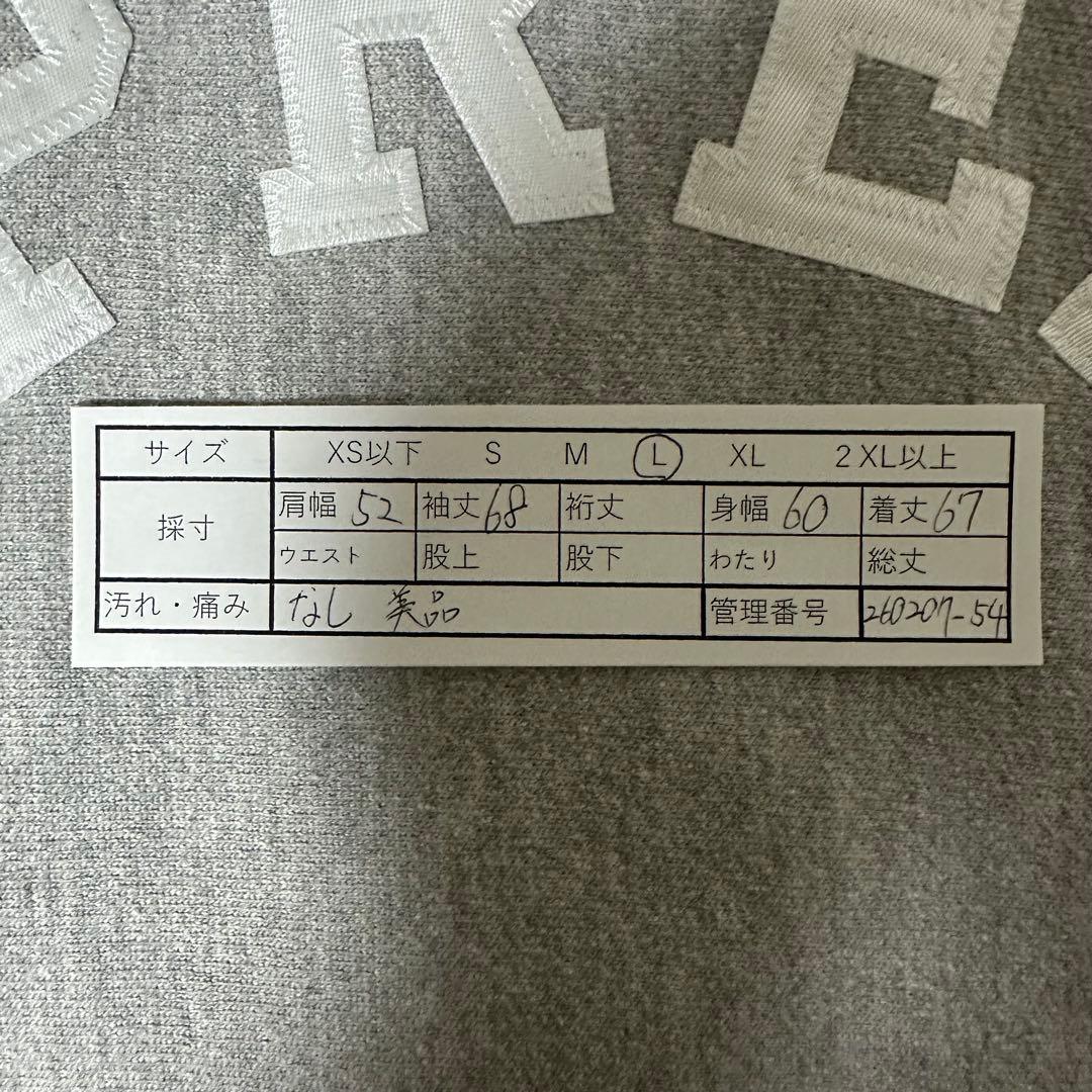 【美品】シュプリーム　チャンピオン　コラボ　パーカー　アーチロゴ　刺繍　グレーL