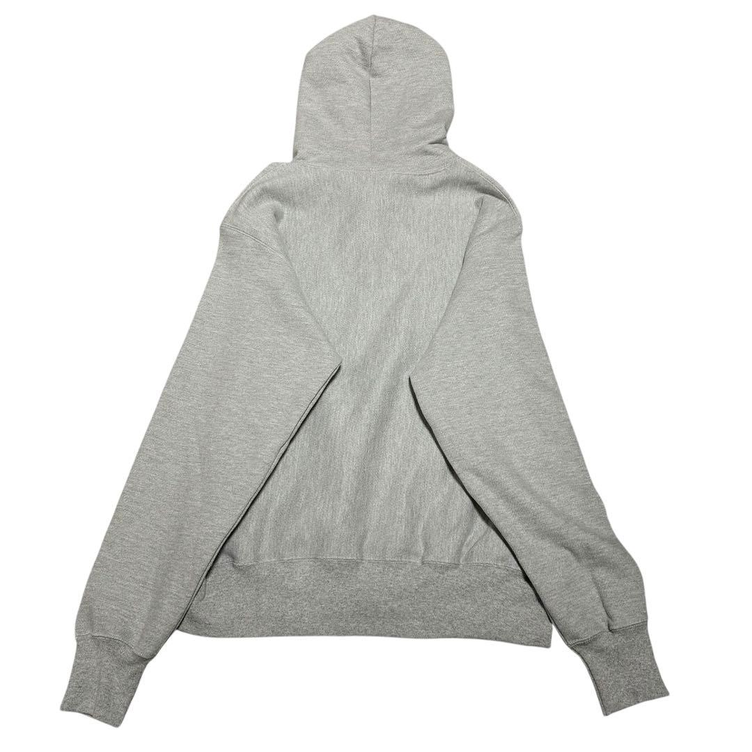 【美品】シュプリーム　チャンピオン　コラボ　パーカー　アーチロゴ　刺繍　グレーL