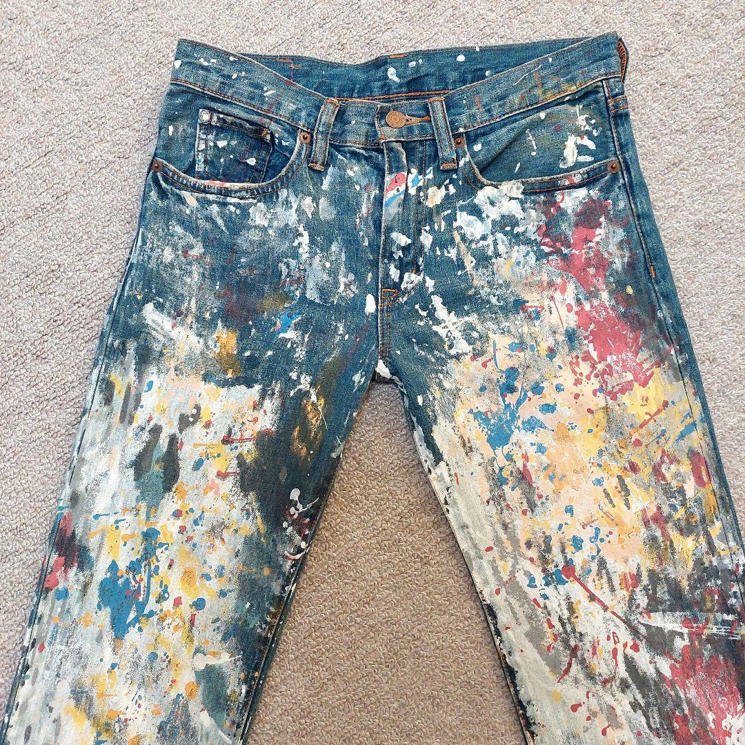 DENIM&SUPPLY RALPH LAUREN ペンキ デニム　24　美品
