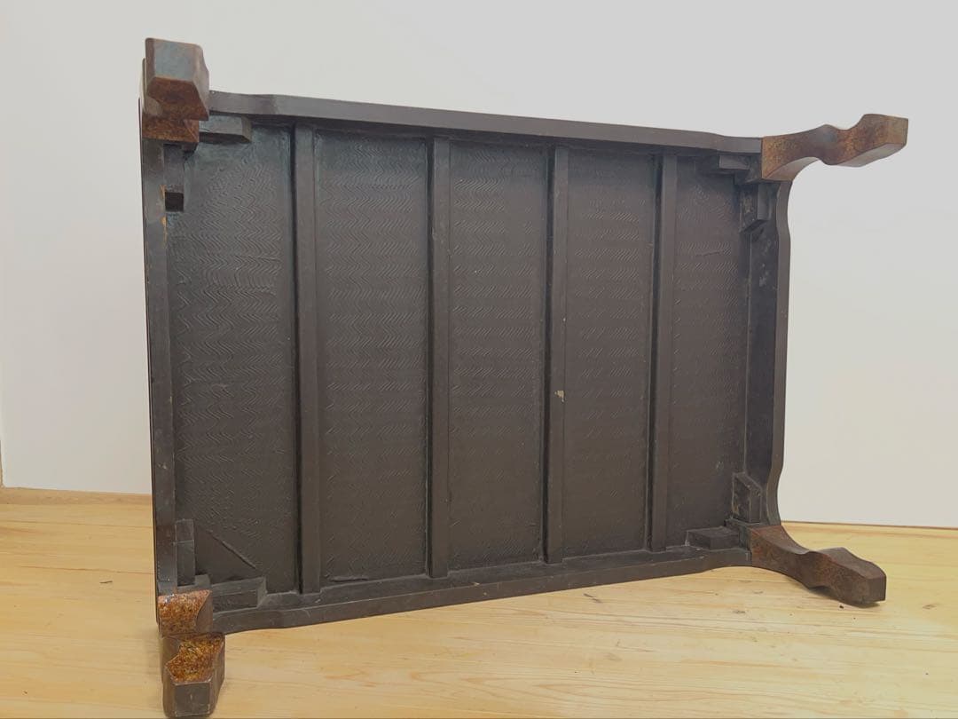 座卓　テーブル　漆仕上げ　M082　古道具　古家具　ビンテージ　アンティーク