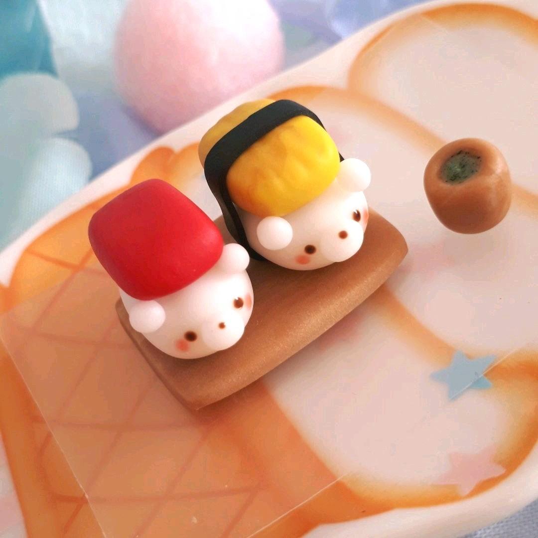 白くま握り寿司♡たまご&まぐろ