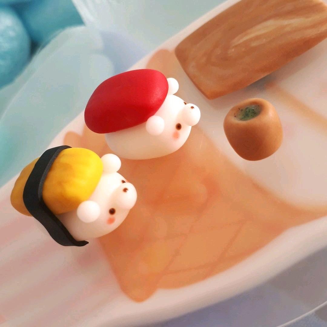 白くま握り寿司♡たまご&まぐろ