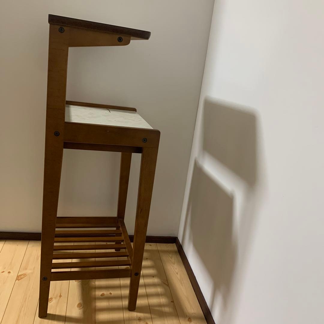 昭和レトロ　3段棚　引き出し付　電話台