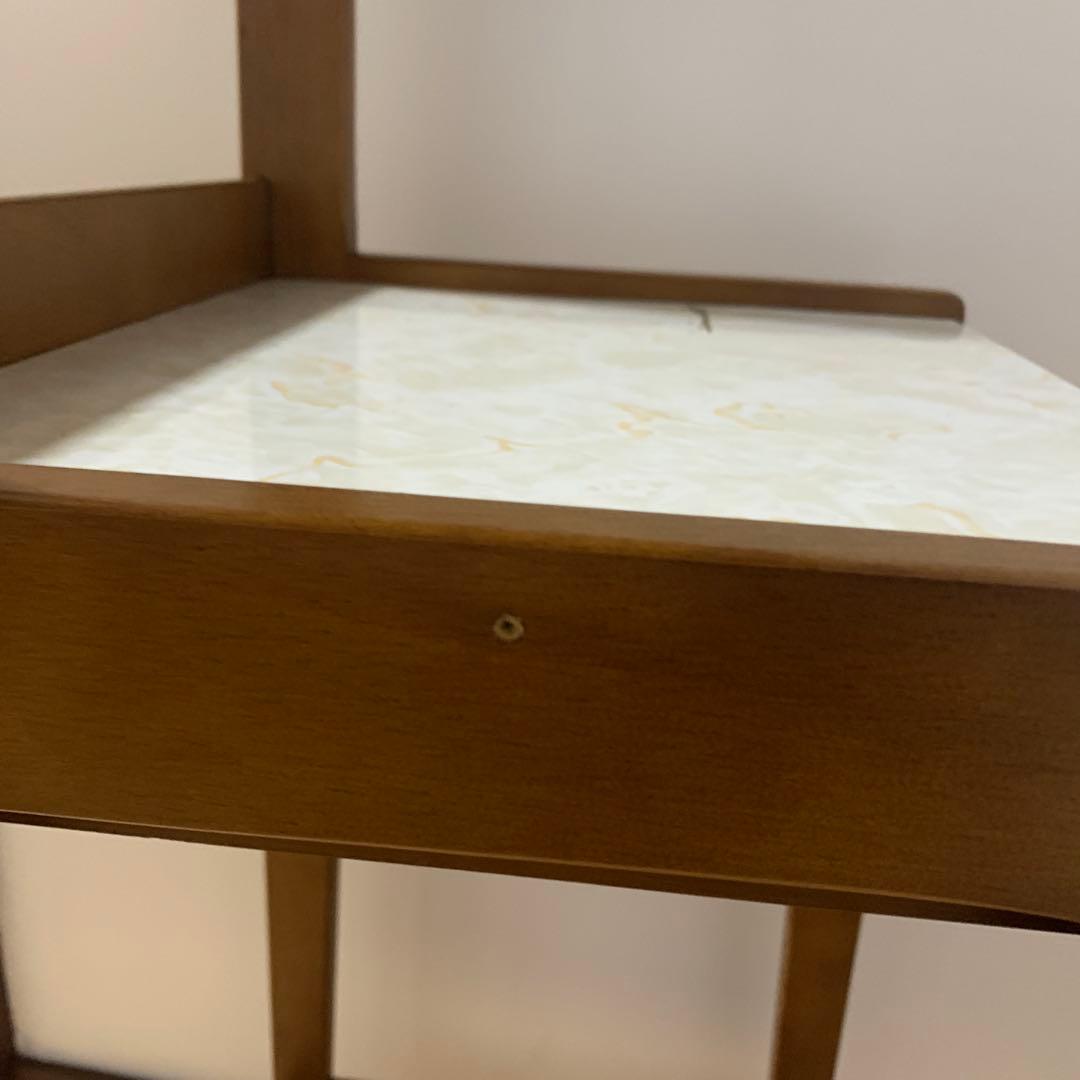 昭和レトロ　3段棚　引き出し付　電話台