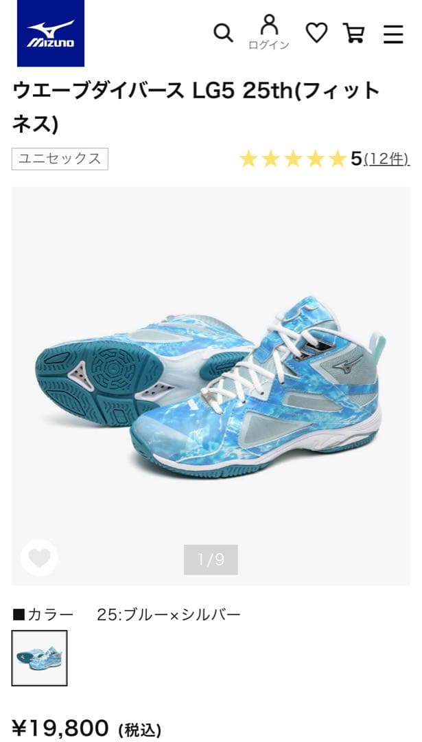 美品 ミズノウェーブダイバースLG5 限定品24.0cm