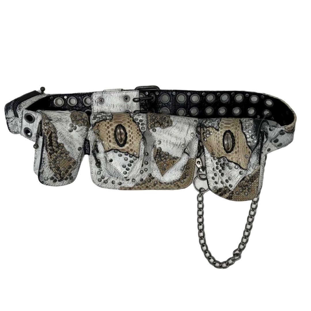 超希少 00s archive 初期 KMRii ウエストポーチ 白蛇