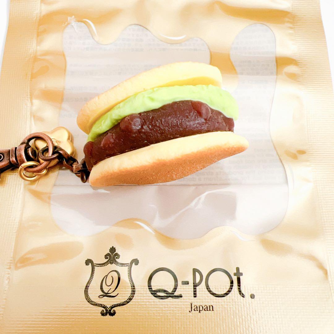 新品未使用 店舗限定 Q-pot. 抹茶クリームどら焼き バッグチャーム 和菓子