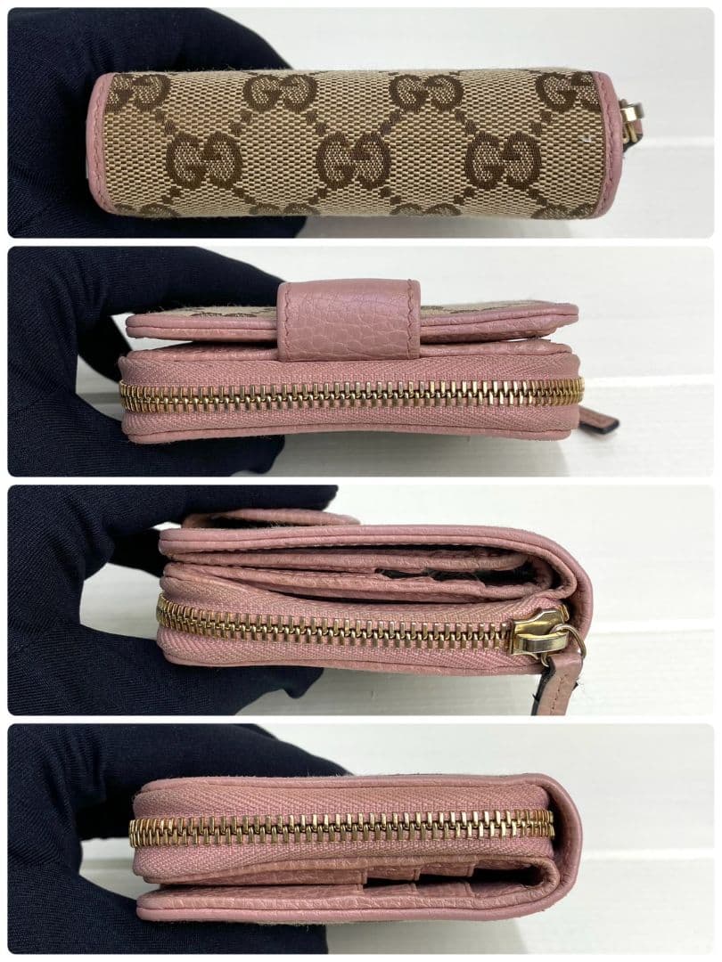 【極美品✨️】グッチ キャンバス 二つ折り財布